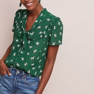 Anthropologie Maeve Adagio Dog Top S